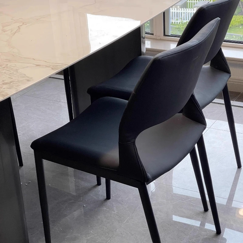 

Italian Minimalist Dining Chair Home Lightweight Luxury High-end Fashionable Chair Esthetisch En Duurzaam Dining Room Furniture