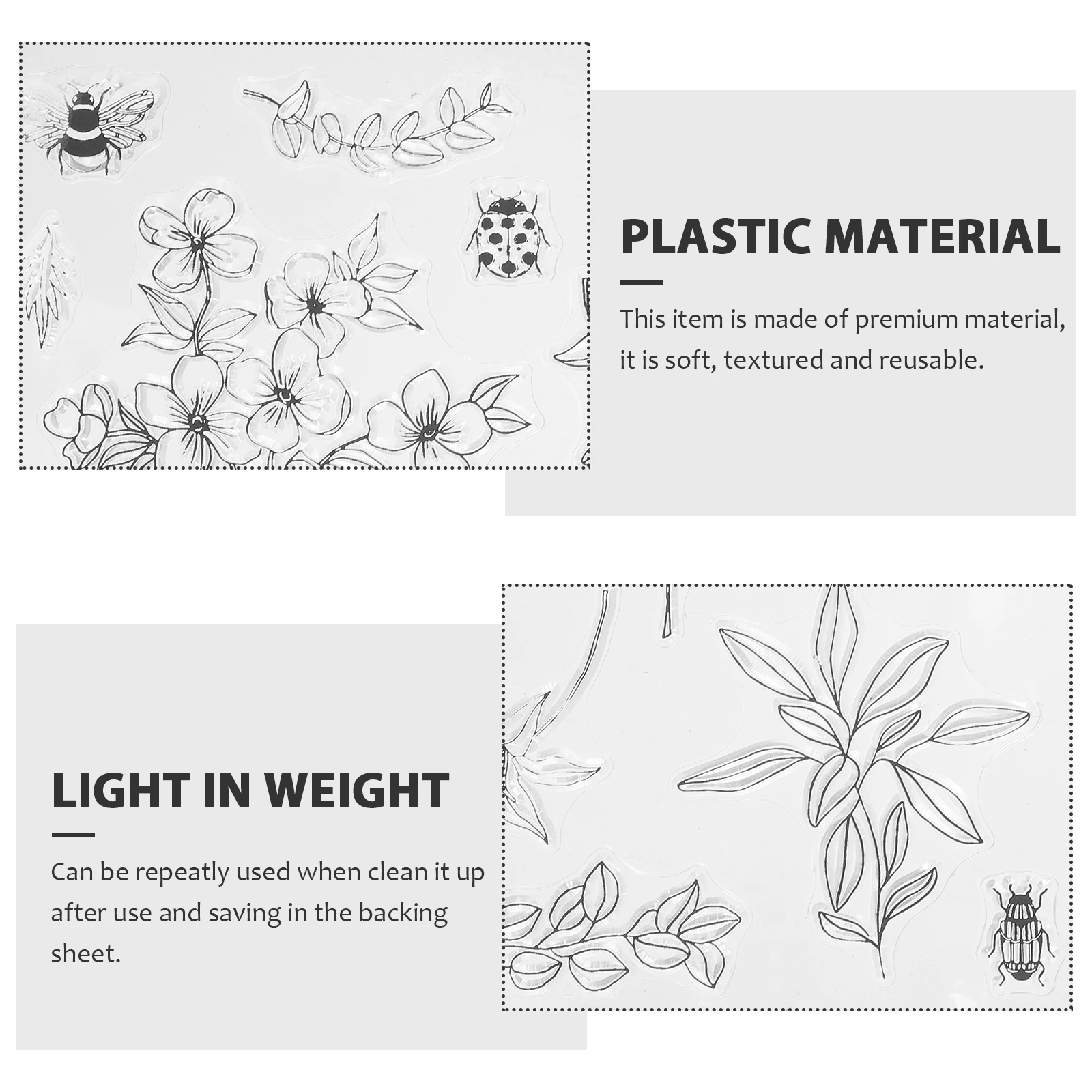 

Flower and Plant Seal Clear Silicone Stamp Transparent Decorative Dedicated
