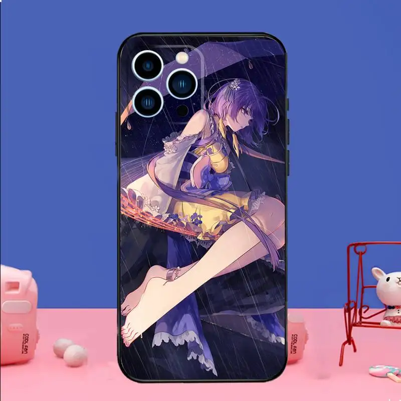 TouHou Project Phone Case For iPhone 15 14 13 12 11 Pro Max Xs Xr X 7 8 Plus 12 13 Mini Silicone Black Cover