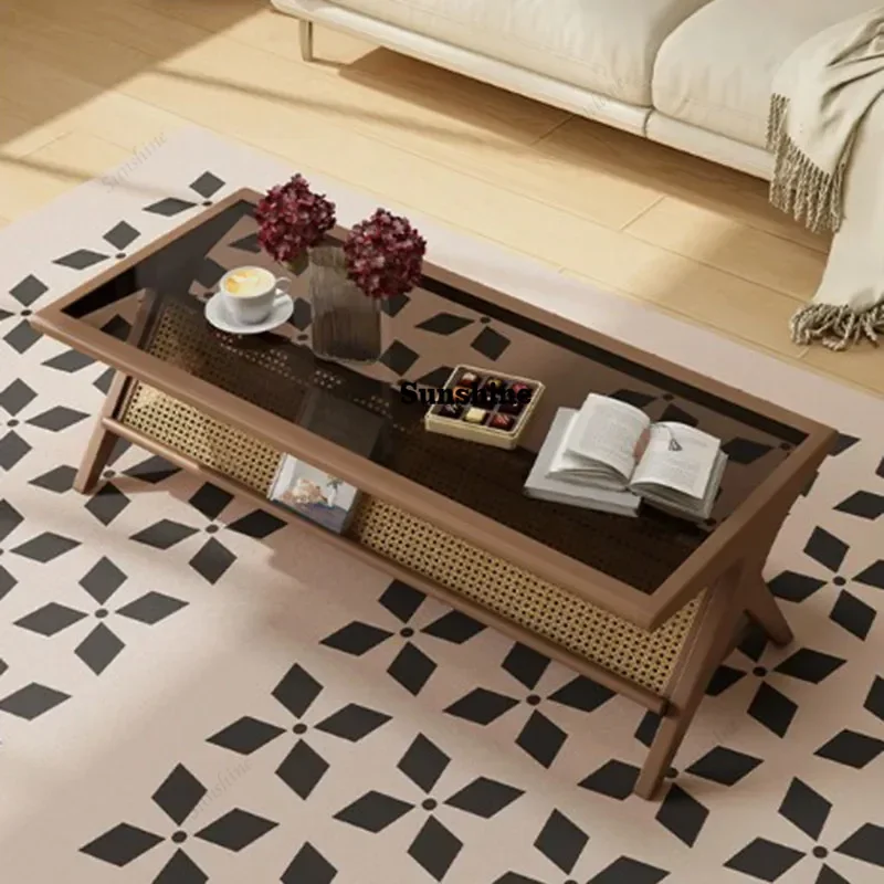 Tavolino Vintage Professionale, Semplice e Moderno, Minimalista, Elegante, Sicuro, Tavolino da Caffè, Decorazione per la Casa