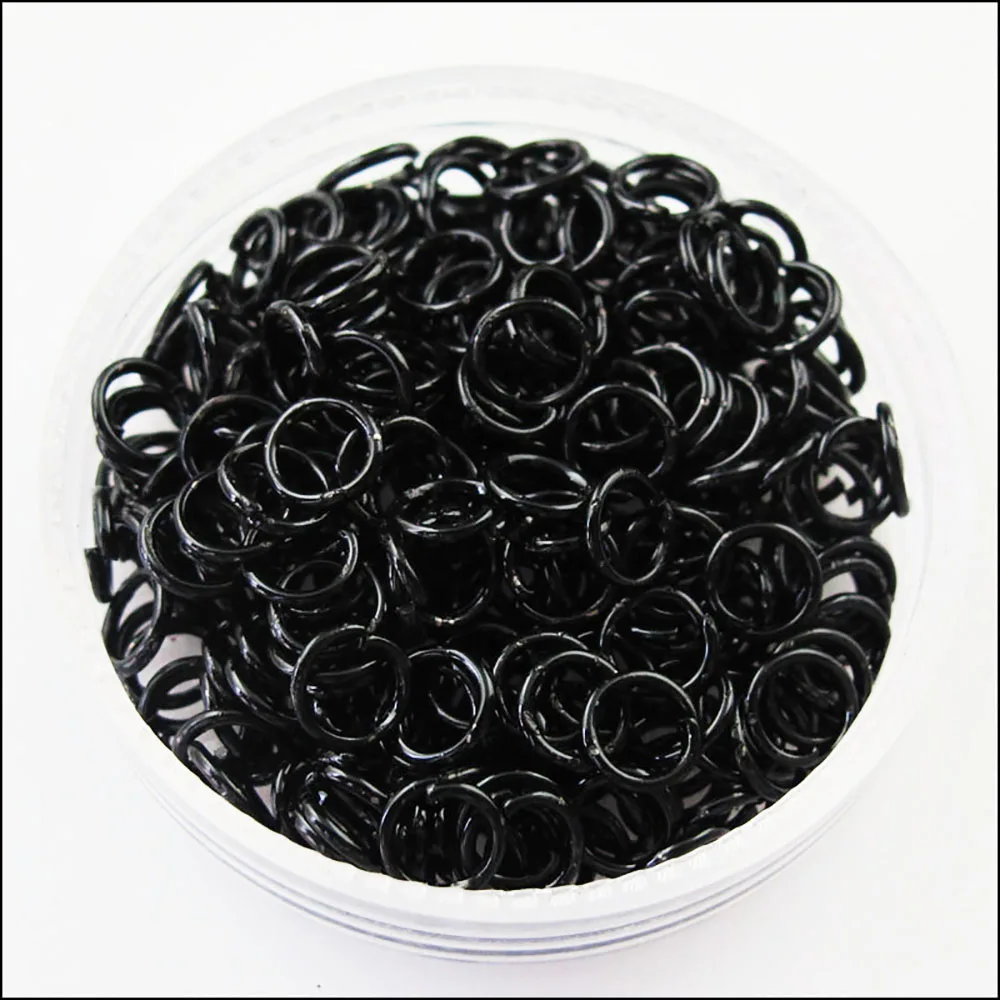 500Pcs Jump Rings Open Connectors Black Red Blue Pink Sky Blue Green Brown Mixed 5mm