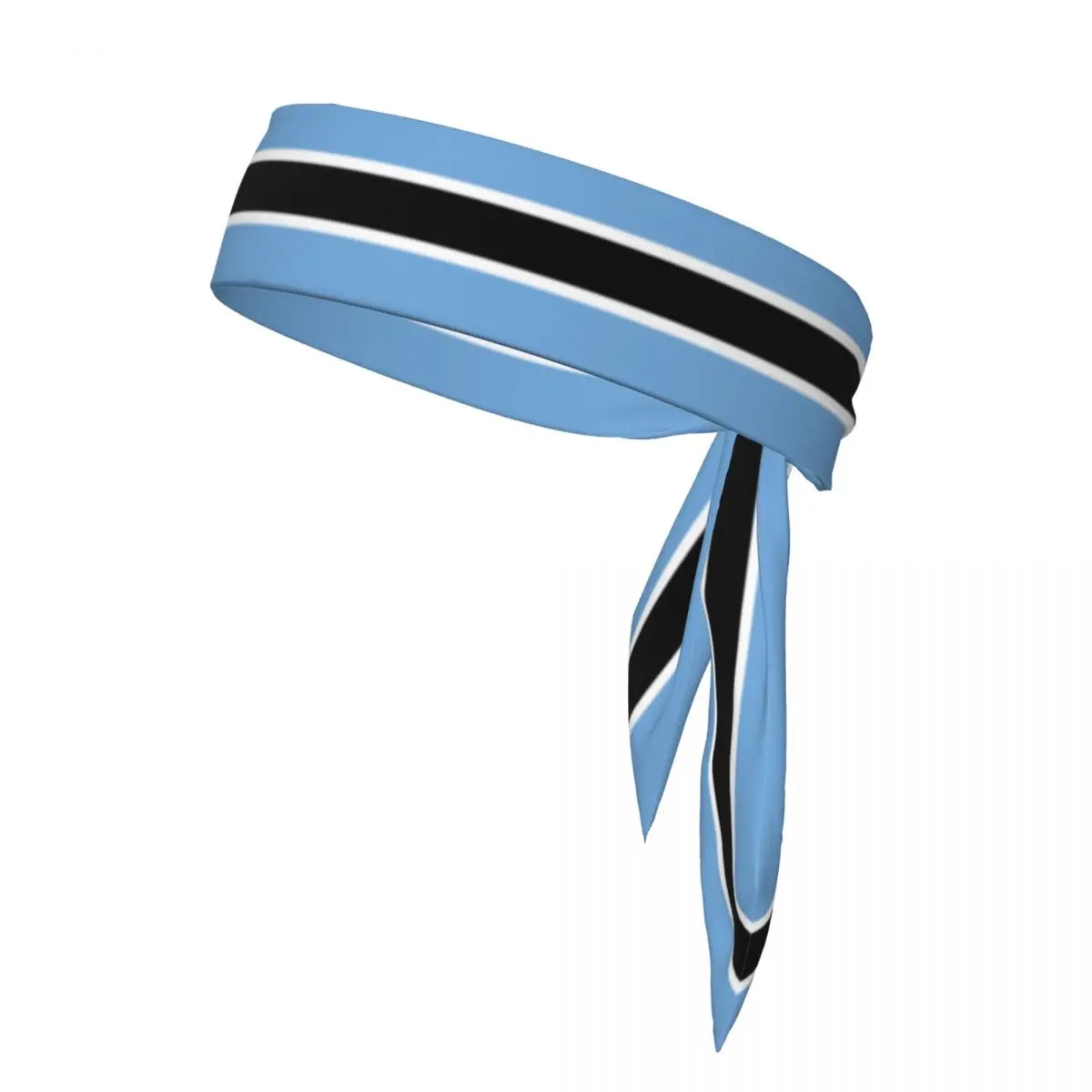 

Bandanas Hairband Head Tie Botswana Flag Sports Headband for Running Tennis Karate Athletics Brief Style
