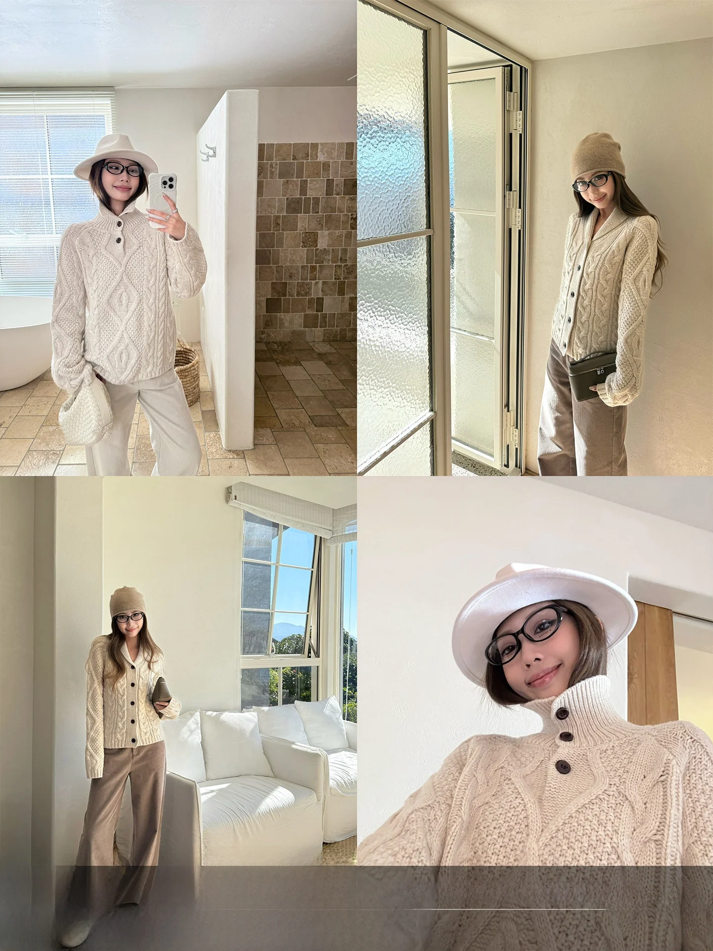 

4PRIL Премиум-кардиган из 50% шерсти, вязаный, двойной вариант, с узором косы, с воротником-стойкой, для повседневной носки, женская модная одежда