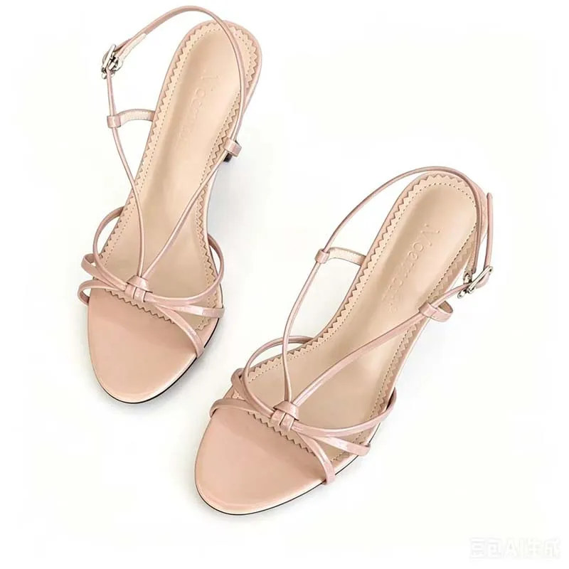 Gold Sandals Sexy Stiletto Heels Ladies Shoes Silver Narrowband T-Shaped Designer   Sandals Summer Dress Shoes High Heels