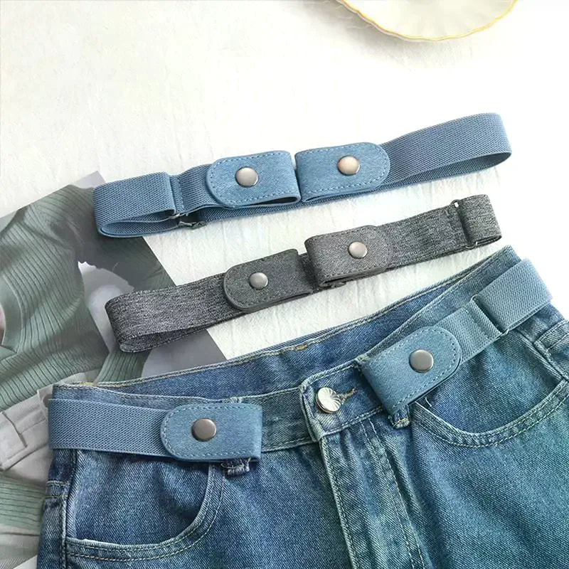 Adjustable Elastic Waist Band Invisible Belt Buckle-Free Belts For Women Men Jean Pants Dress No Buckle Easy To Wear