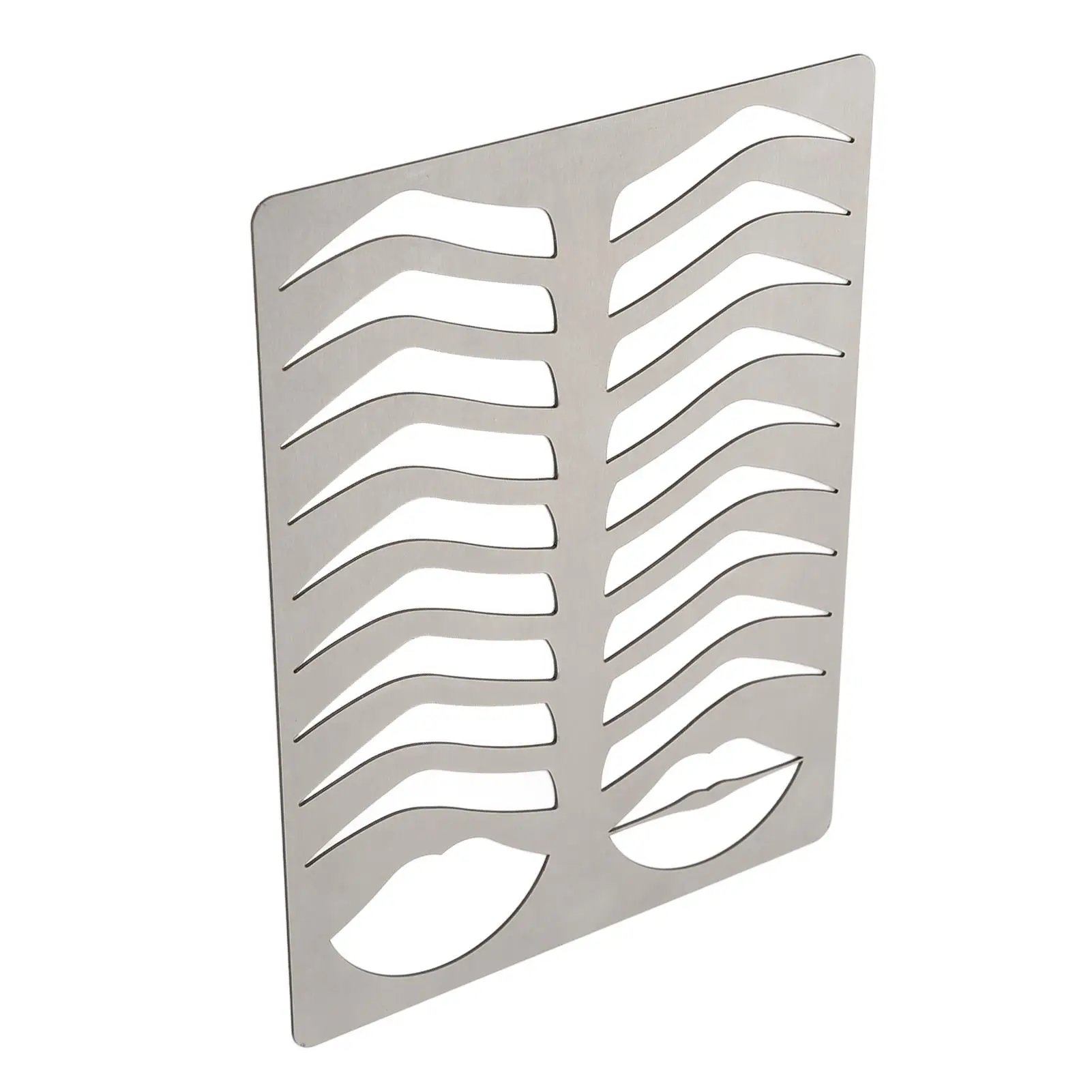 استنسل شفاه الحاجب من الفولاذ المقاوم للصدأ متين وسهل التنظيف وسميك للاستخدام الاحترافي في الصالونات #4