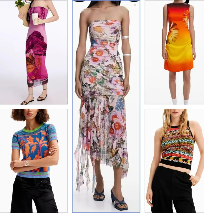 

Foreign trade original single Spanish spring and autumn new printed exquisite knitwear