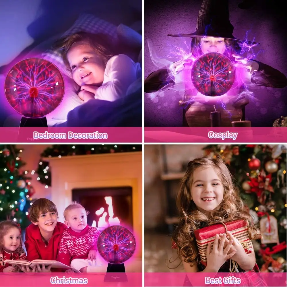 Novelty Touch Magic Plasma Ball Lamp Sound Control Atmosphere Plasma Light LED Sensitive Static Ball Night Light