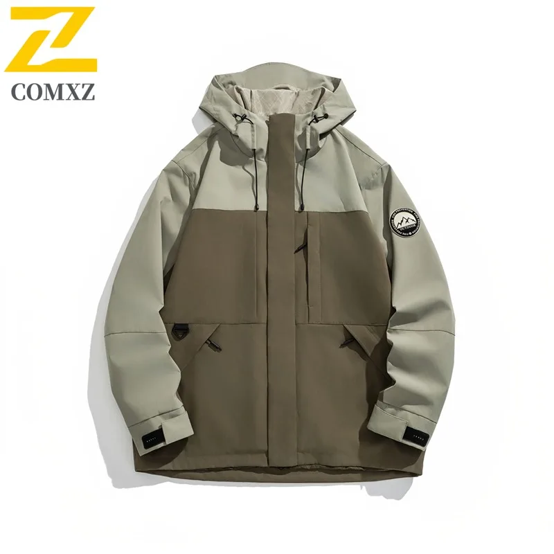 

COMXZ мужские куртки 2025, высококачественный прочный плащ для рыбалки и велоспорта, легкий стильный треккинговый плащ для приключений и скалолазания