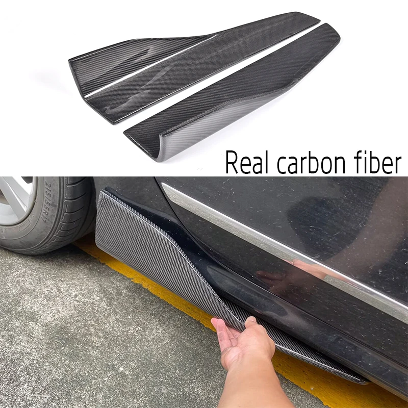 Automobile General Accessories Body Side Skirt Rocker Separator Side Door Lower Patch Real Carbon Fiber DiffuserPanel protection