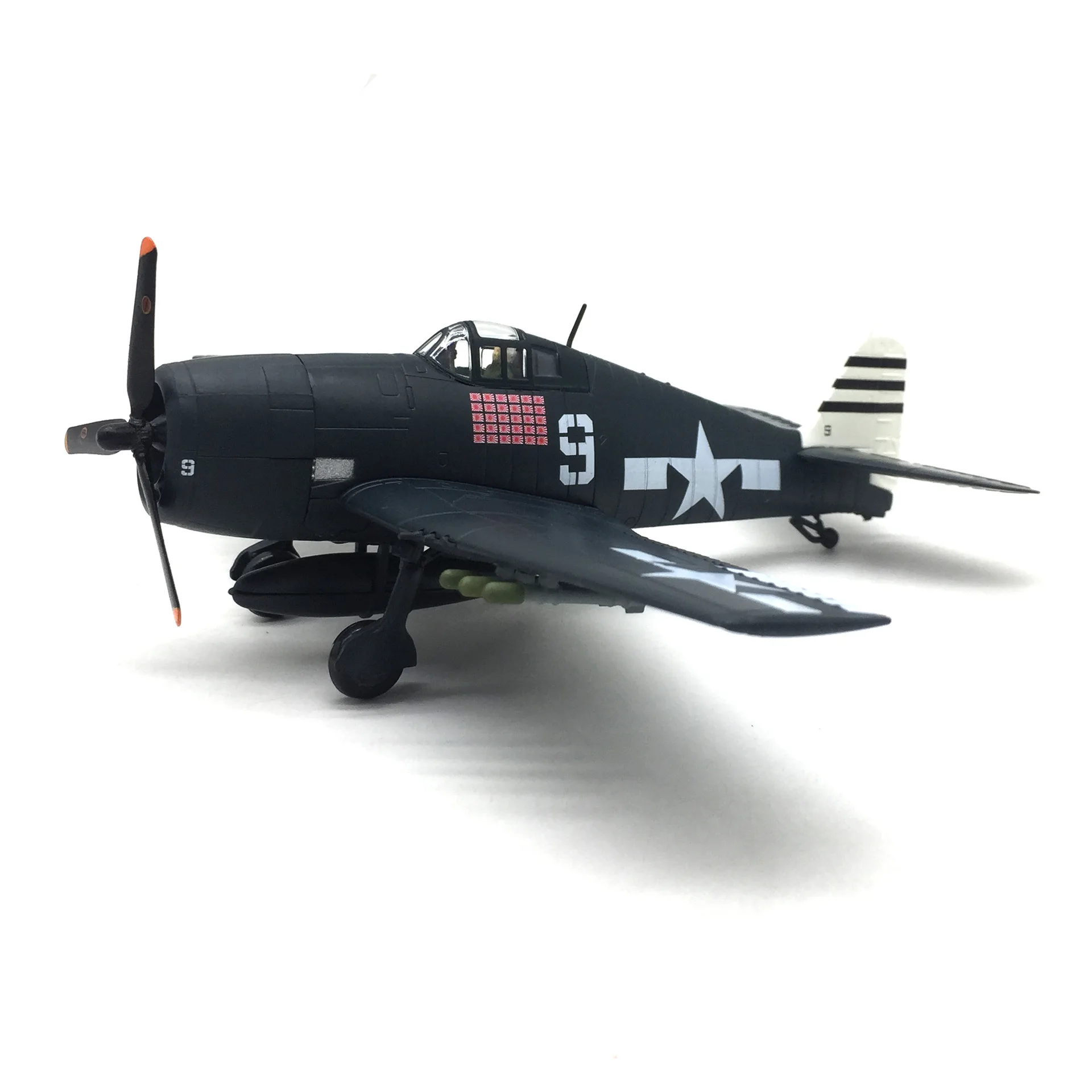 1:72 Scale F6F Hellcat Fighter Model and Display Stand Collectible Gifts F-6F Alloy Airplane Model Mini Decoration Home