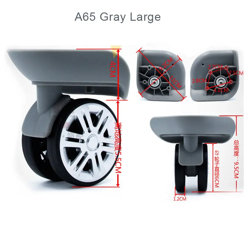 A65 Replacement Luggage Wheels Repair Trolley Suitcase Accessories Travel Luggage Wheels Fuitcases Replacement Universal Wheels