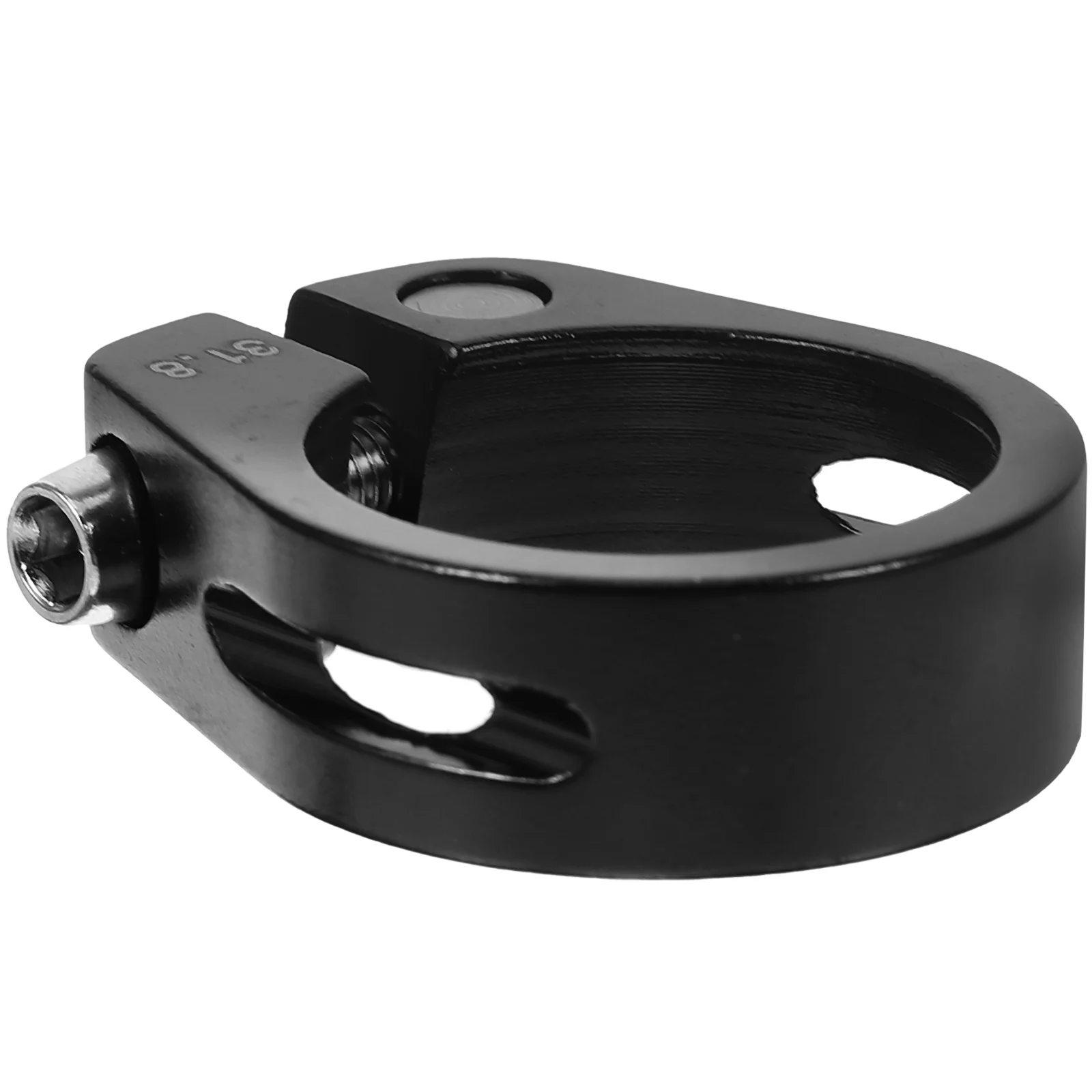 Mountain Bike Seat Tube Clamp 318mm Screw Hollow Post (318 Black) Alloy Clip Seatpost Folding Rope Casual Aluminum Collar