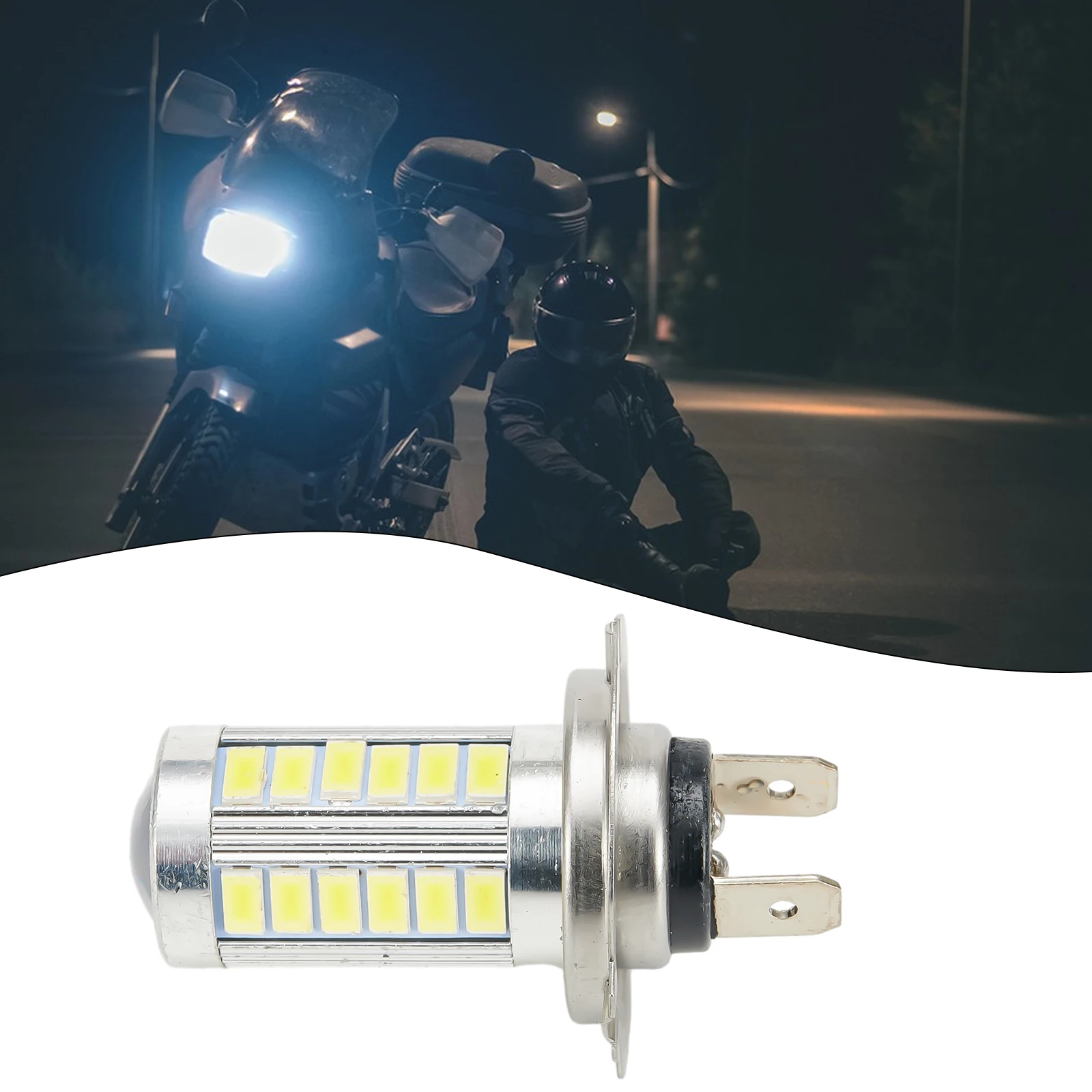 1pcs  Motorcycle LED Headlight Car LED Fog Light 33SMD H4 H7 H1 H3 Super Bright Fog Lights Front Led Bulbs Motorcycle Parts