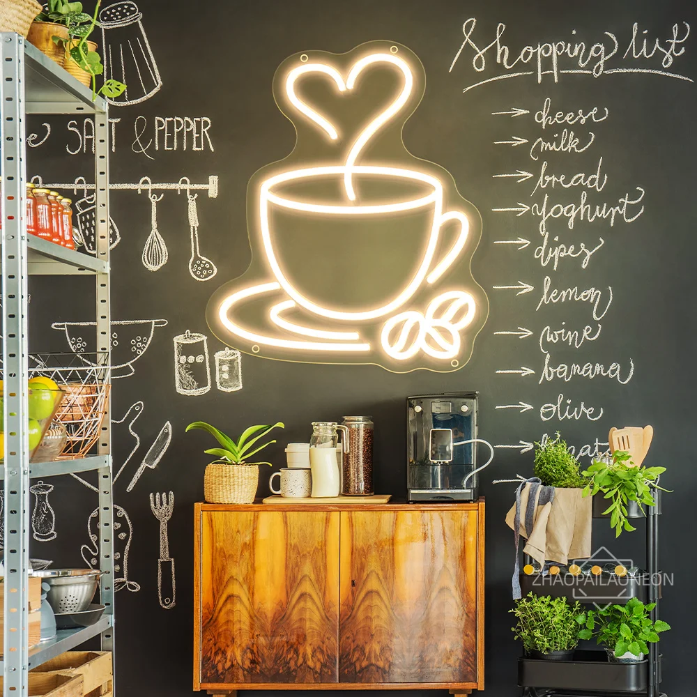 Coffee Neon Led Sign Restaurant Cafe Neon lights USB Coffee Shop Tea Room Decor For Pantry Coffee Cafe Bar Decoration Neon Signs