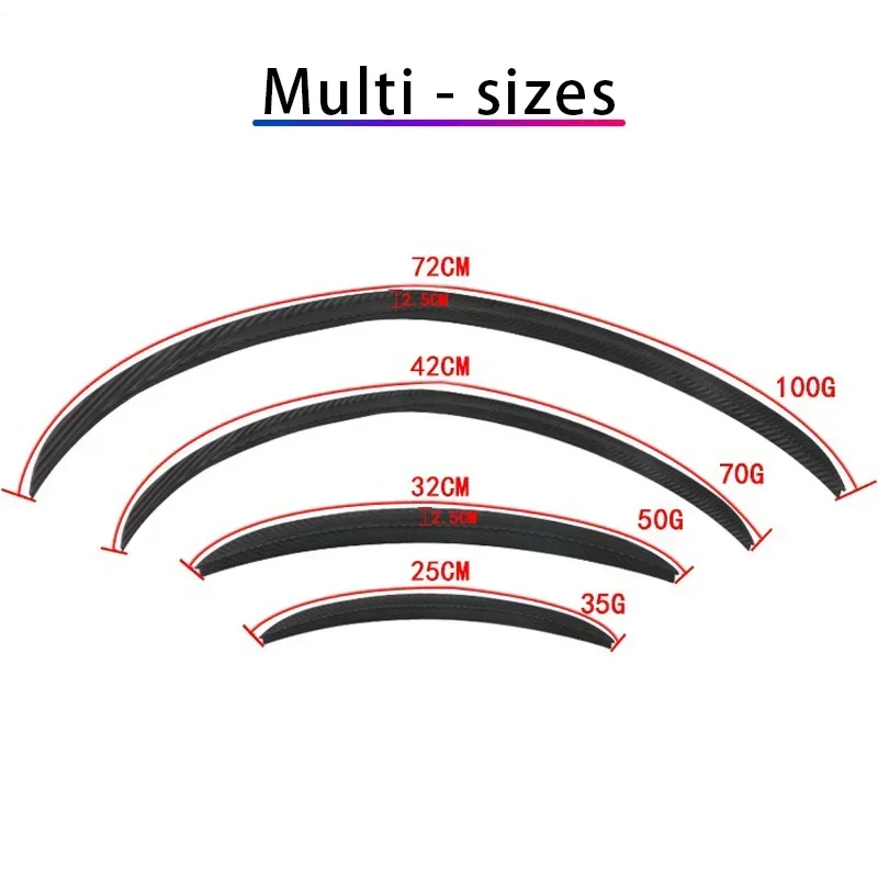 Multi Size Carbon Fiber Patterned Car Wheels Tire Arches General Car Wheel Fenders Horn Arches Decorative Lips Extended Protect