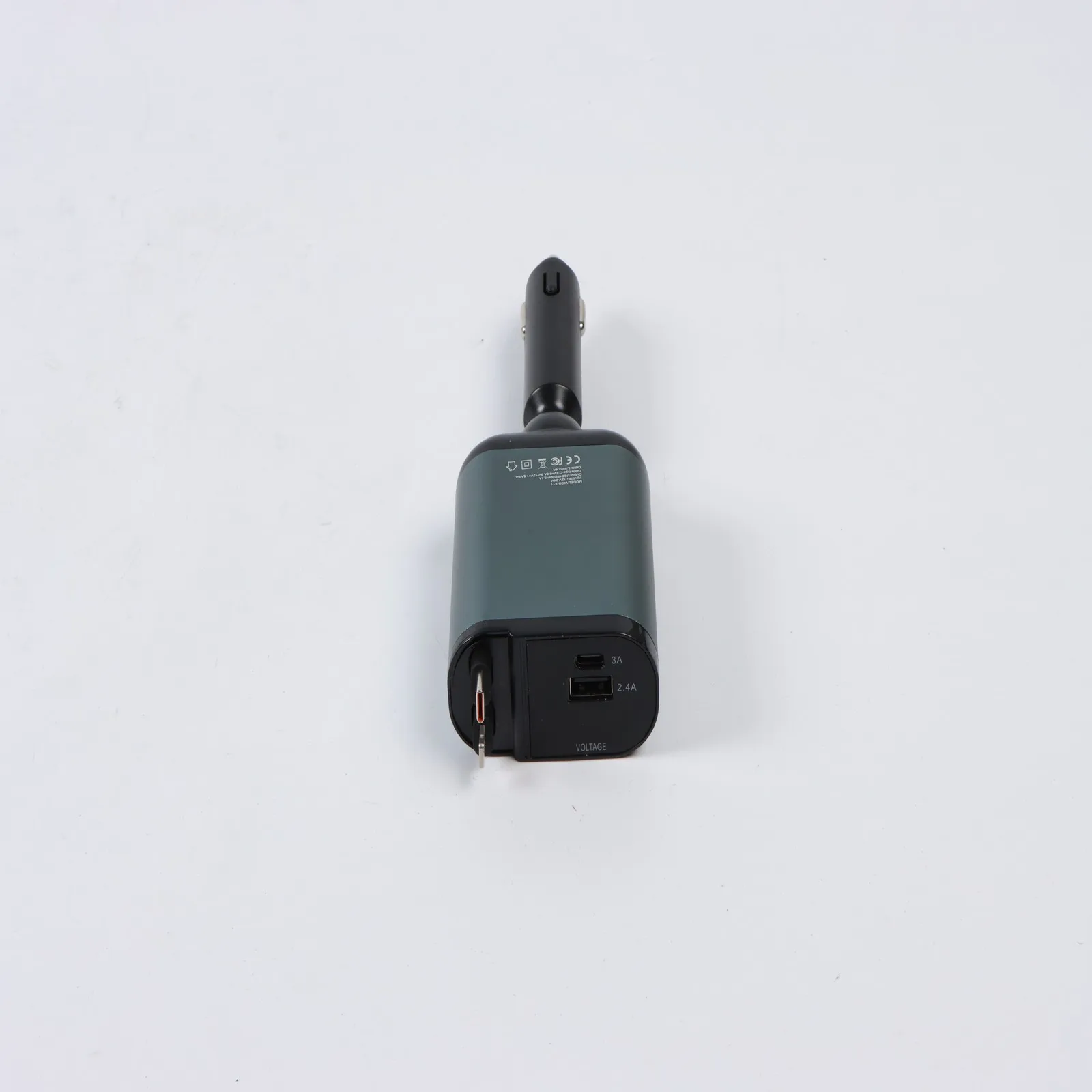 

1pc 66W Retractable Car Charger 4in1 C Cable For iPhone Samsung Pixel PD QC3.0 AFC