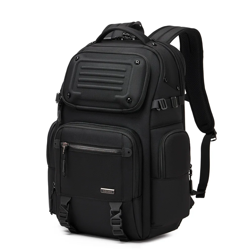 OZUKO Unisex New Solid Color Backpack Waterproof Business Backpack College Computer Backpack Large Capacity Outdoor Hiking Backp