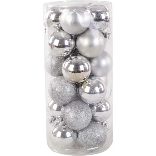 Evistro Christmas Party Süsü Decorative 24 PCs Ball 6 cm Lame