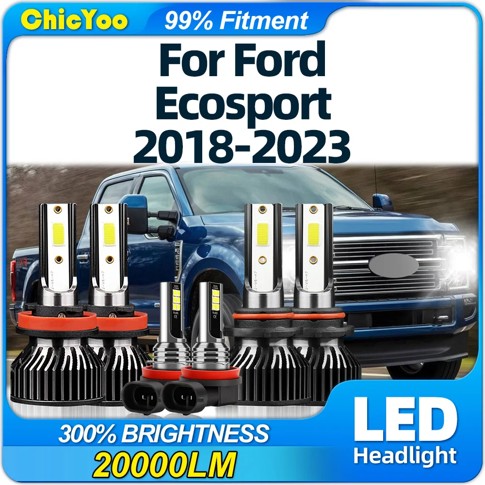 

Светодиодный Автомобильные фары 6000K, белые Противотуманные фары 2018 лм, супер яркие Автомобильные фары 12 В для Ford Ecosport 2019 2020 2021 2022 2023