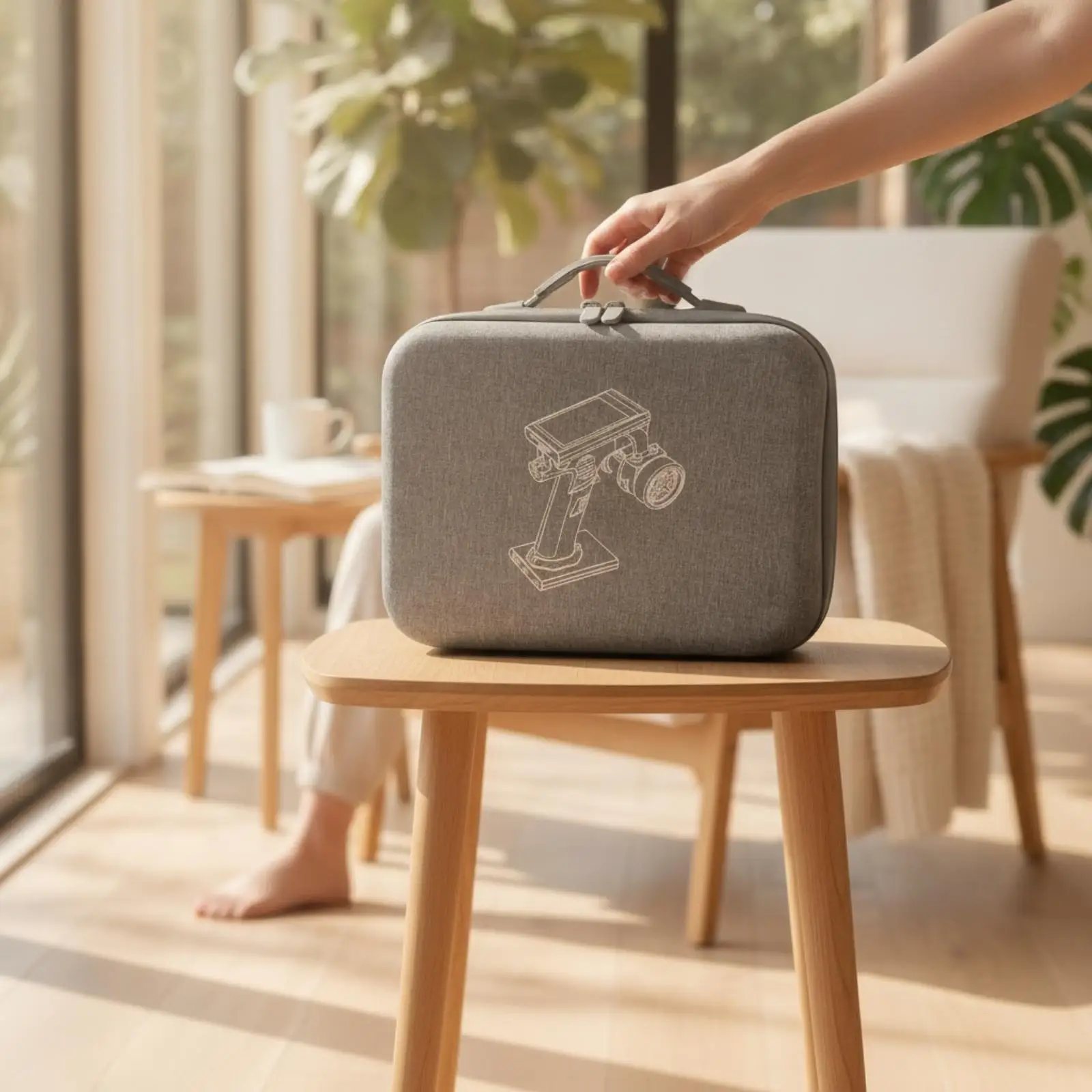 RC Handset Industrial Storage Case for NB4 Noble Radio Dust Resistant Nylon Bag with Twin Zipper