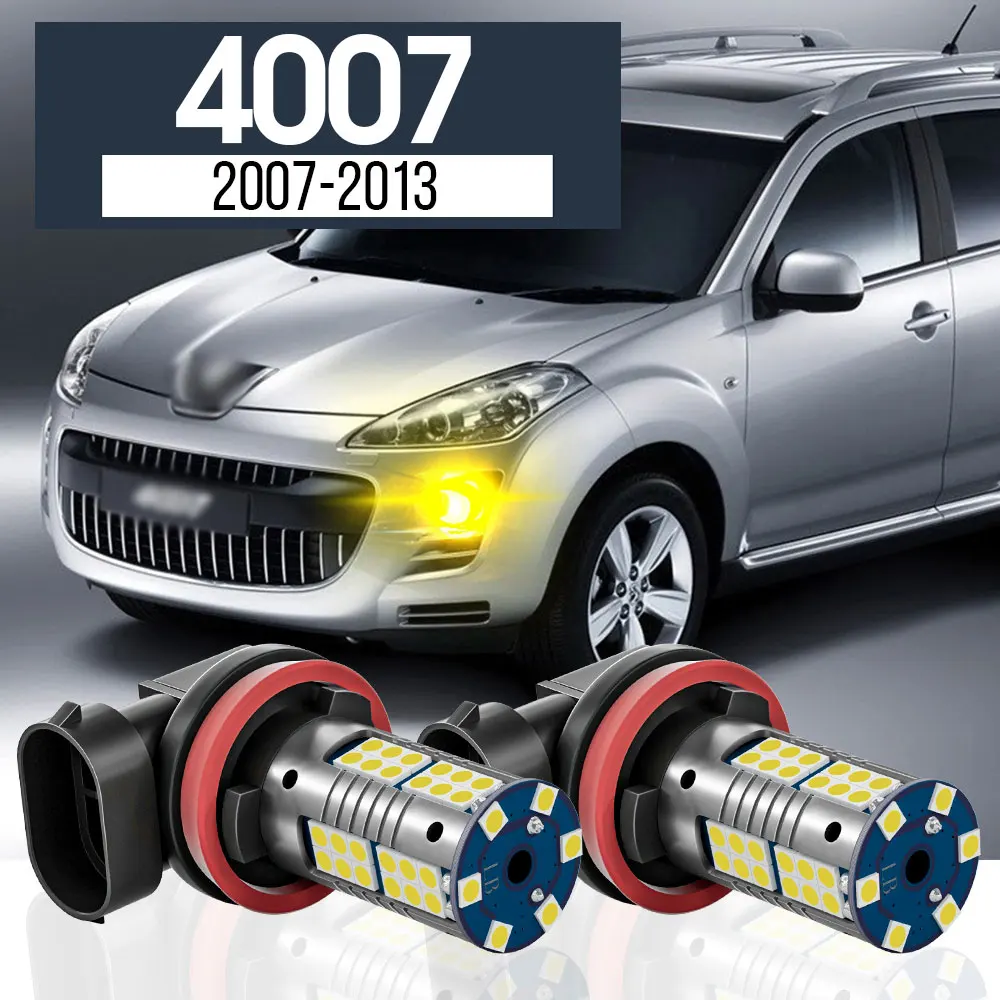 

2pcs LED Fog Light Lamp Blub Canbus Accessories For Peugeot 4007 2007-2013 2008 2009 2010 2011 2012