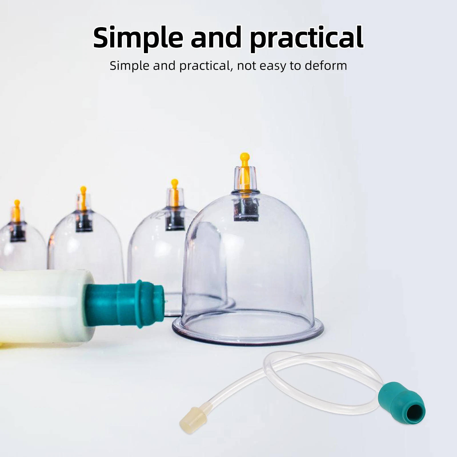 

2Pcs Cupping Device Extension Pipe Hand Pump Tube Replacement Sufficient Length Compact Storage Massage Relaxation