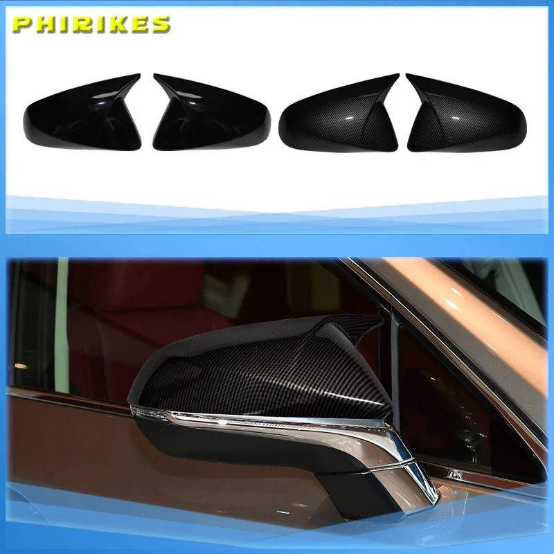 2PCs Black Side Wing Rearview Mirror Cover Fit For Lexus NX 200 200t 300 300h RX 200t 330 300 350 450 Car Accessories