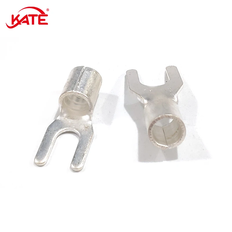 100PCS UT 1/1.5/-3/4/5/6/8 Crimp Terminal Kabel Draht Anschlüssen Anschluss U/Y Terminal bare Lug Automotive Haushalt Stecker