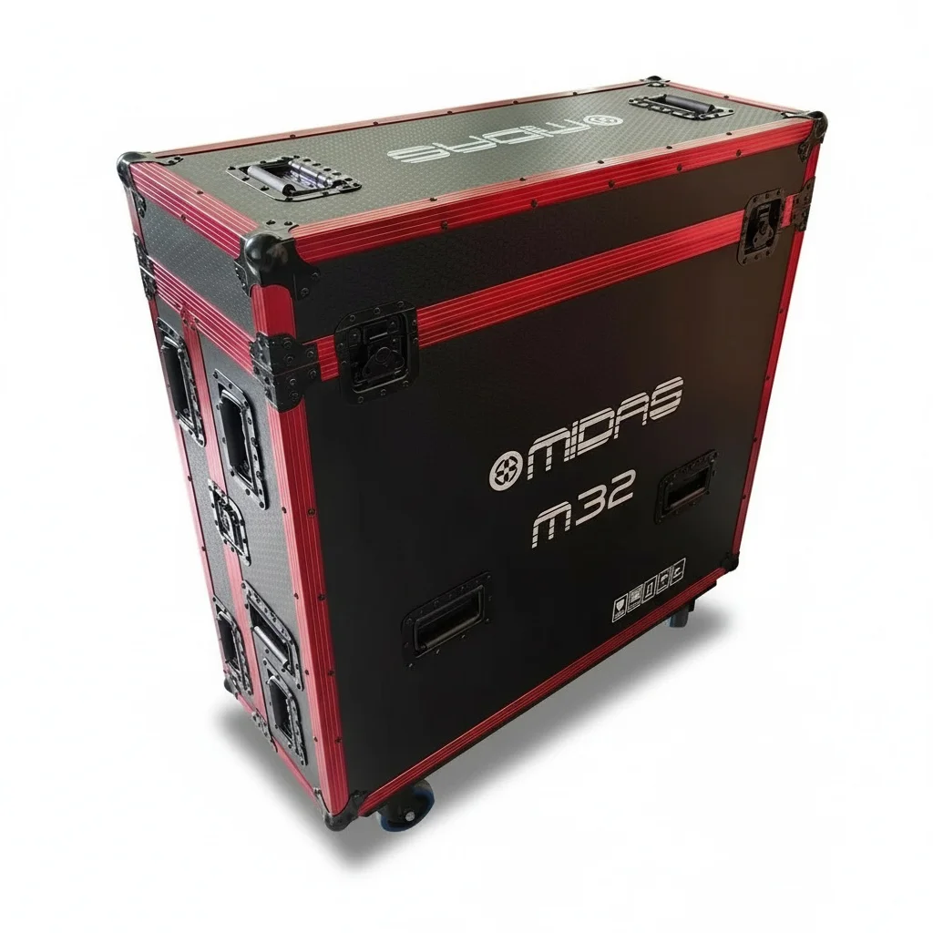 

Digital Mixer Flight Case, Metal 102x44x94cm PA System Case for Midas M32 LIVE, Heavy Duty Mixer Case with Wheels