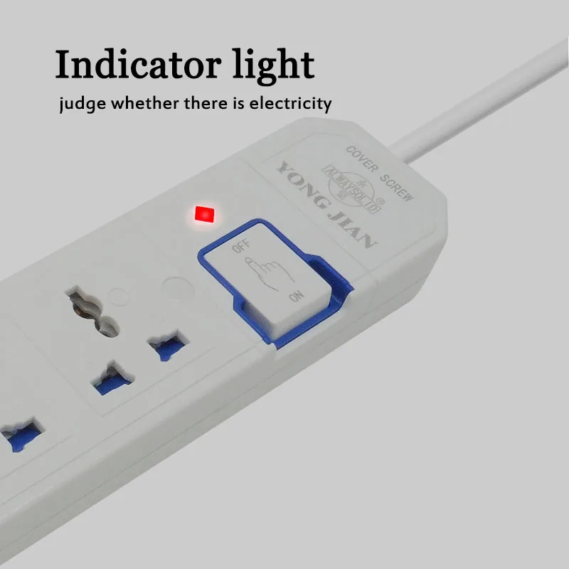 تمديد الرصاص قطاع الطاقة 3 إلى 6AC منافذ مأخذ عالمي التبديل مجلس الطاقة 1.5 متر تمديد الحبل 3500 واط شبكة تصفية