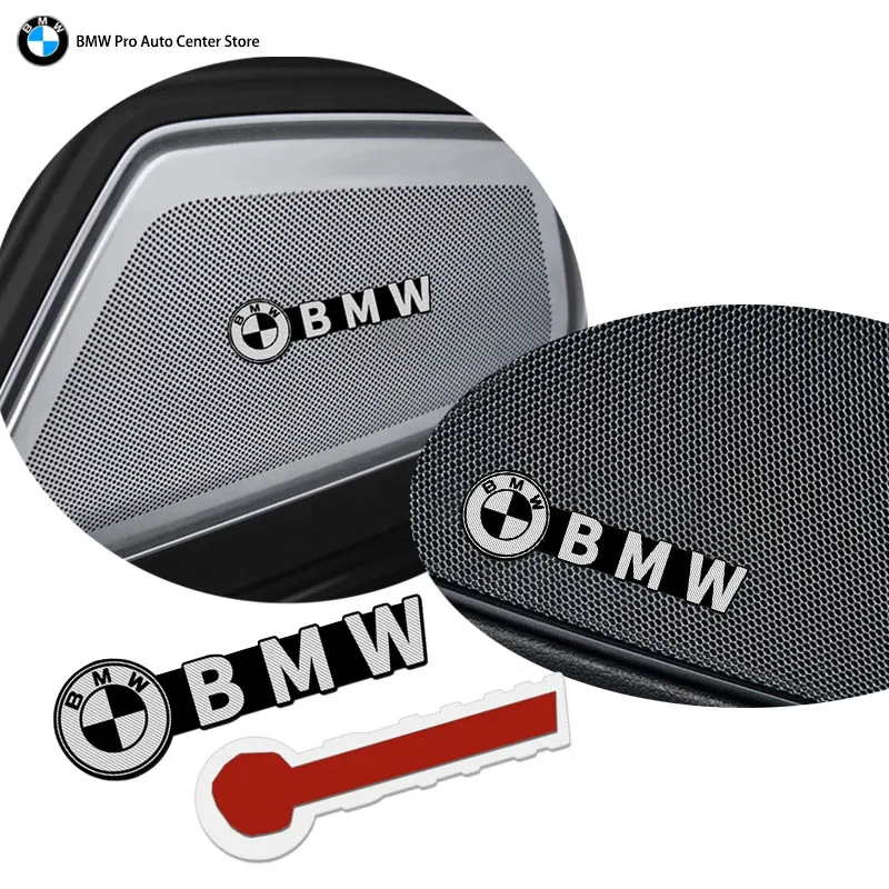 3D Aluminum Hi-Fi Speaker Audio Speaker Badge Emblem Stereo Sticker For BMW Performance M Power E90 E91 E92 E93 X3 X5 X6 E46