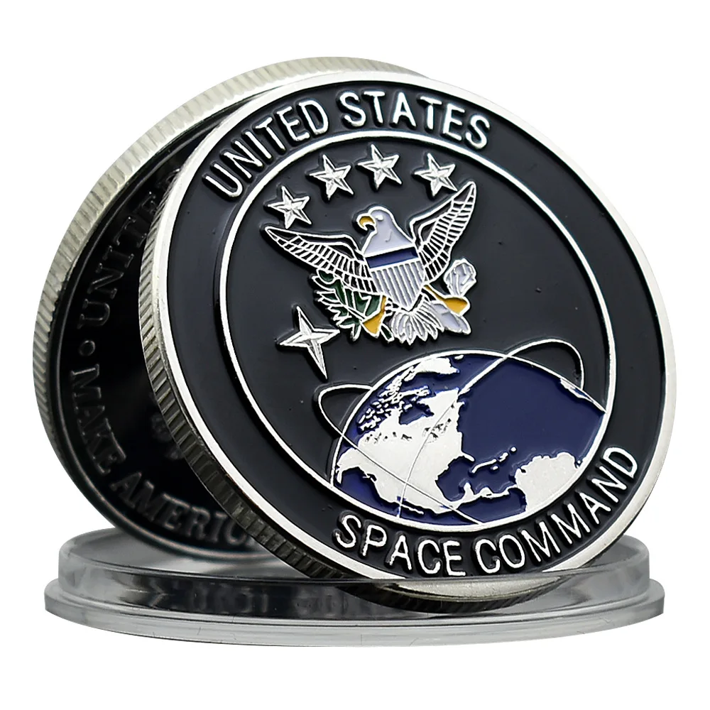 United States Special Force Department of The Air Force Commemorative Silvery Coin Space Command Collectible Gift Military Coin