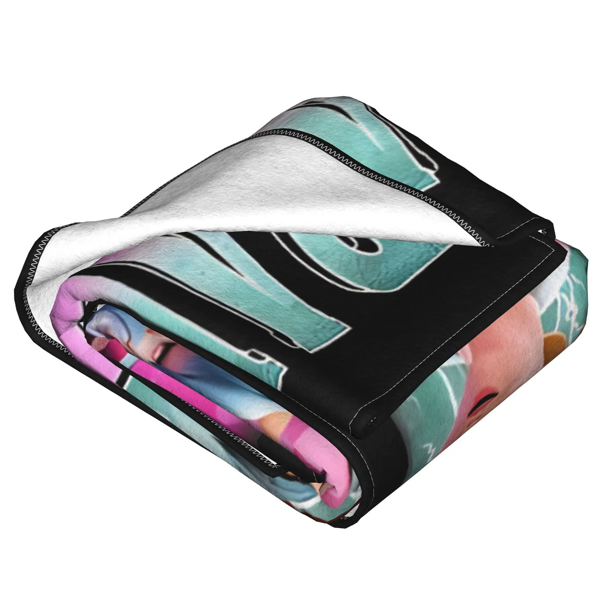 Saja Boys Team ريترو ستايل 80s بطانية الصوف Kpop شيطان الصيادين متعددة الوظائف لينة رمي بطانية للمنزل في الهواء الطلق المفرش #3