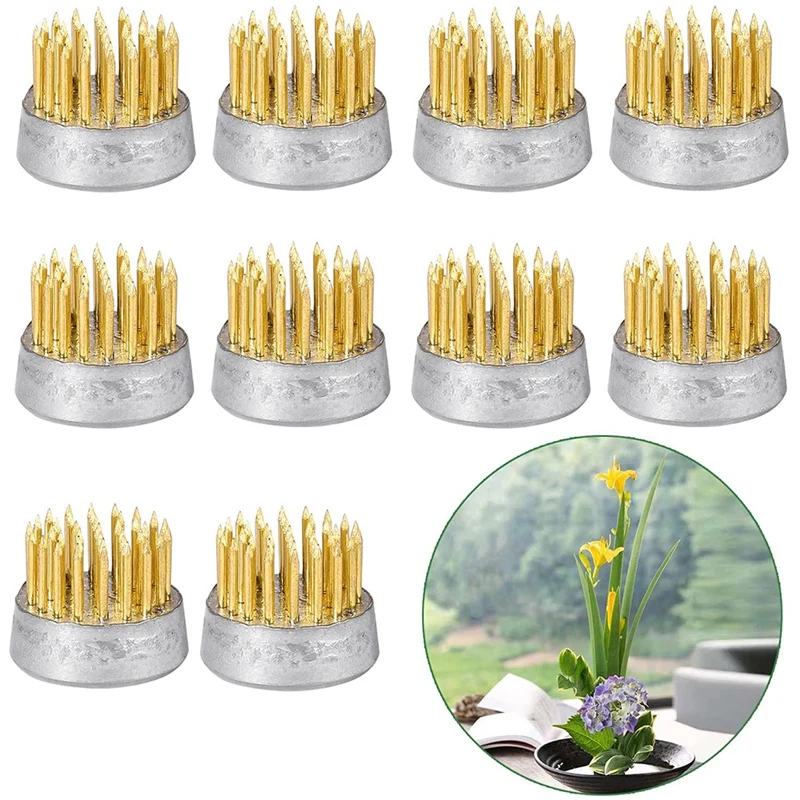 AT69 -10Pcs Ikebana Flower Frogs Mini Kin Frog Flower Arranging Frog Spiky Frog Fixed Tools Floral Arrangement Pin Holder