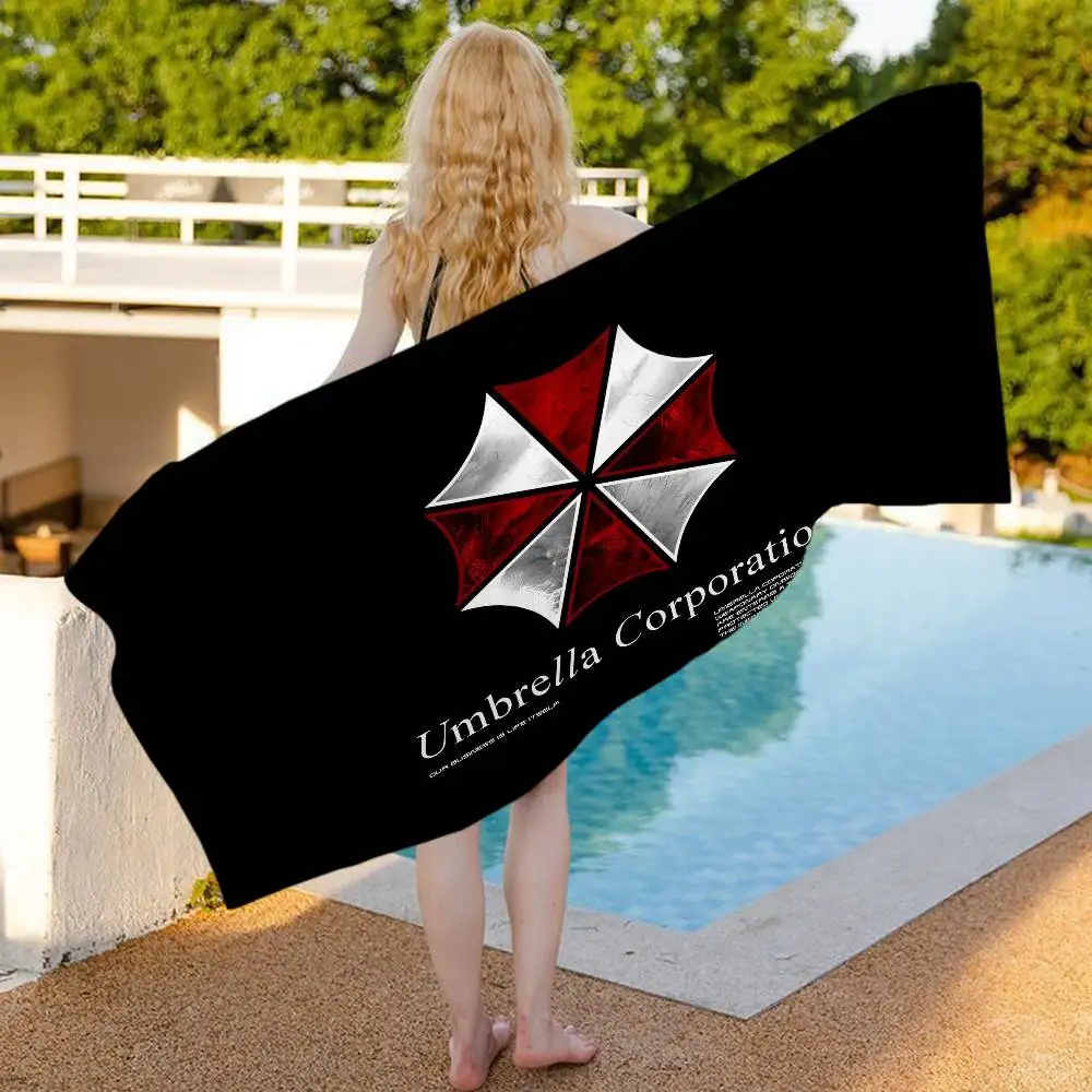 EVILS R-RESIDENT GAME Anime Beach Swimming Towel Soft Absorbent Washcloth Children's Gifts for Kids Travel Camping Gym
