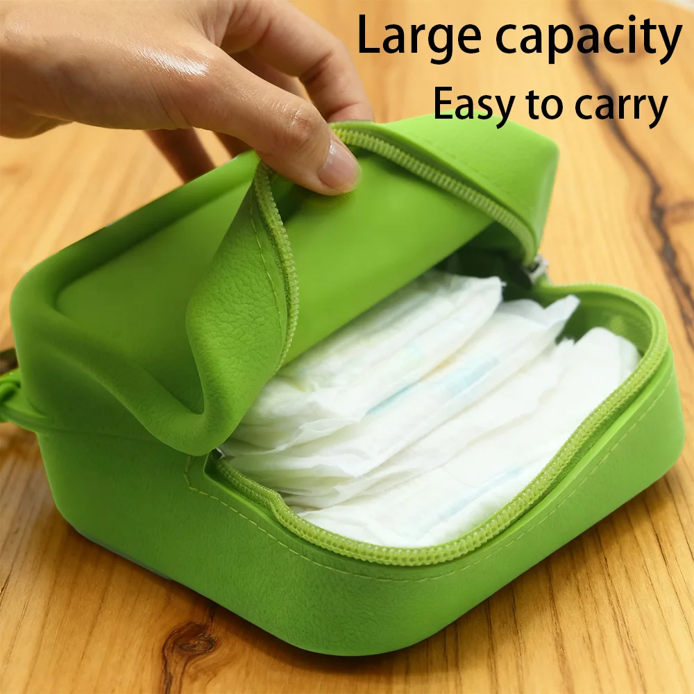 

Free Name Printing Silicone Storage Pouch Organiser Box Silicone Material for Easy Portability Personalised Gift with DIY Design