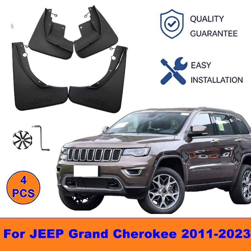 

4Pcs Mud Flaps For JEEP Grand Cherokee 2011-2023 - Splash Guards Front&Rear Wheel Fender Mudguards Car Exterior Protection Parts