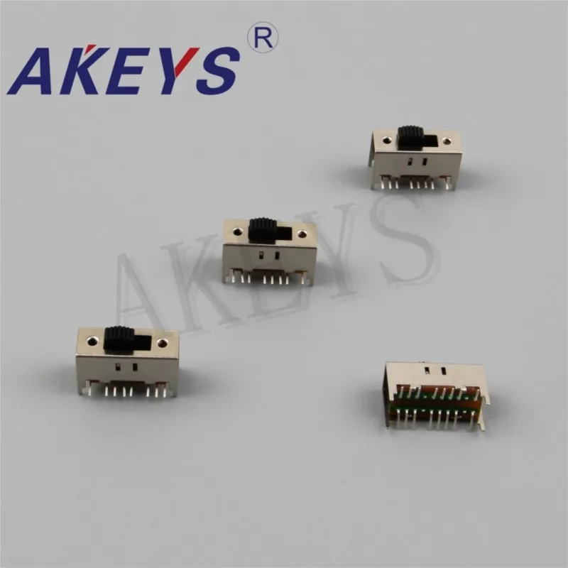 10PCS SS-43D08 4P3T Four pole three throw 3 position slide switch 16 pin DIP type with 4 fixed pin handle heights