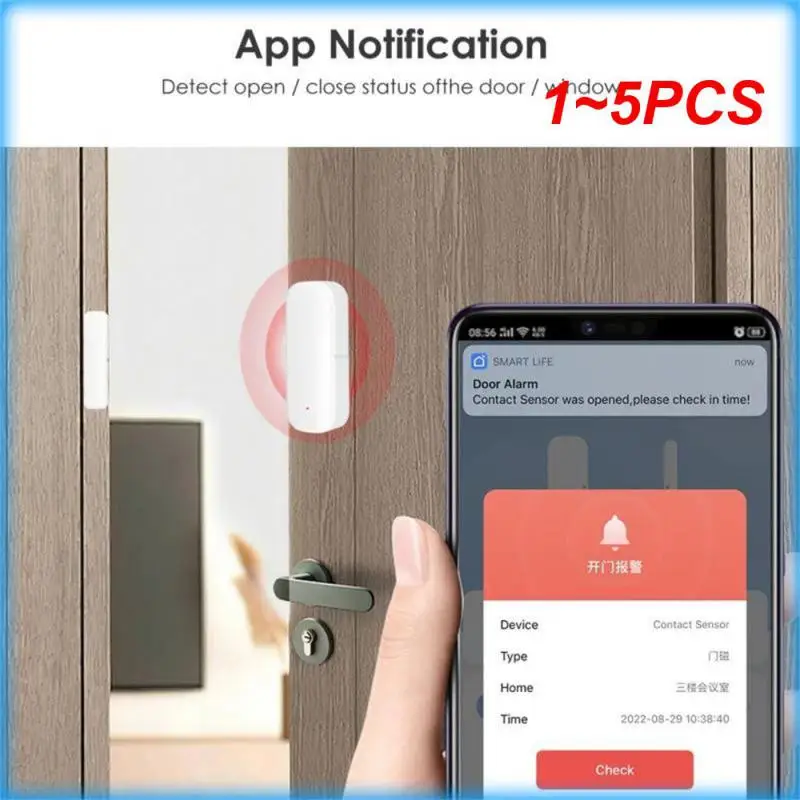 투야 와이파이 문짝 창 센서, 스마트 홈 무선 문짝 개폐 감지기, 알렉사 홈을 통한 스마트 라이프 제어, 1 ~ 5 개