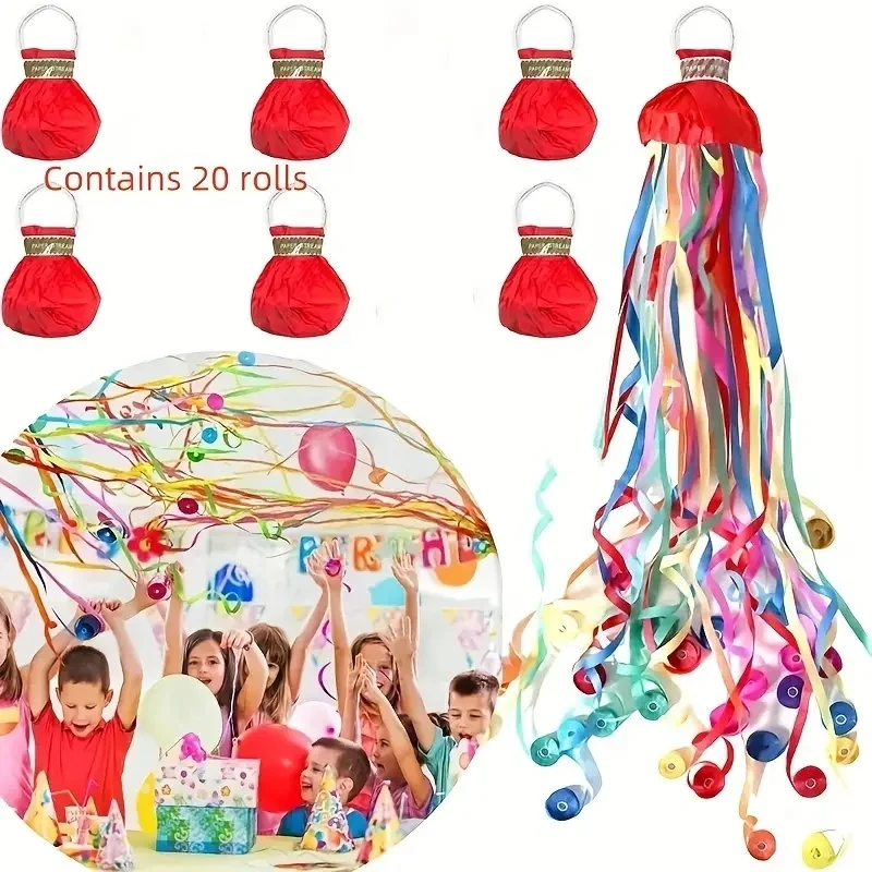 5/10 Stück Party Popper Handwurf Streamer Konfetti Dekoration Papier Handwurfband für Hochzeitsfeier Atmosphäre Requisiten
