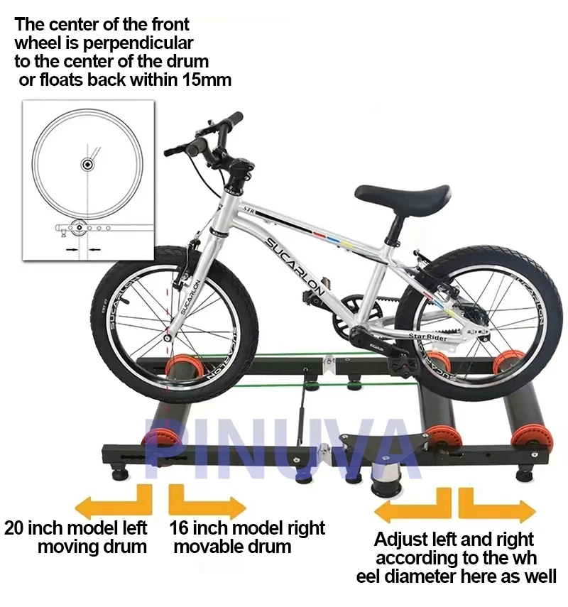 Children Cycling Training Platform Aluminium Alloy Mute Trainer Indoor Cycling Platform Indoor Exercise Strong Fixity Foldable