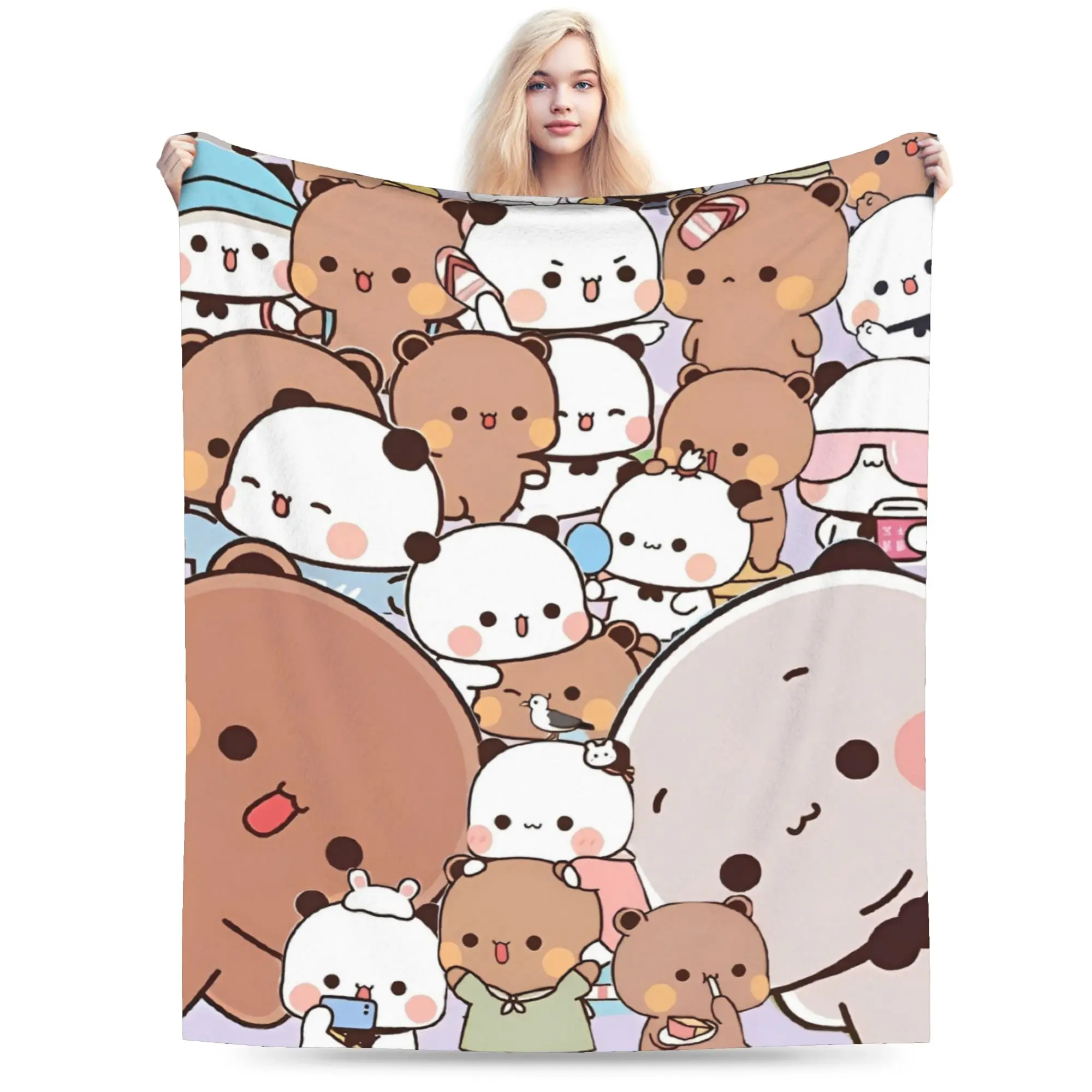 بطانيات بوبو دودو الأنيقة فائقة النعومة من الفلانيل للاسترخاء وقابلة للغسل في الغسالة #1