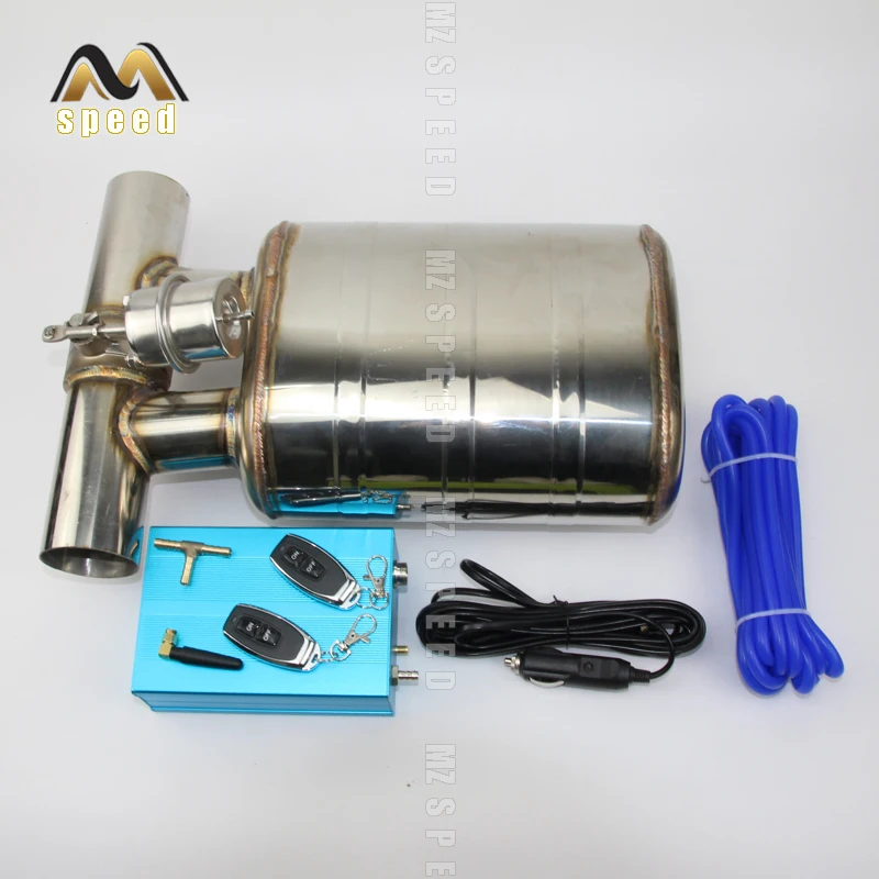 Car outside-mounted exhaust pipe vacuum valve exhaust muffler 304 stainless steel 51/63/76mm switch exhaust sound BMW E90 E46