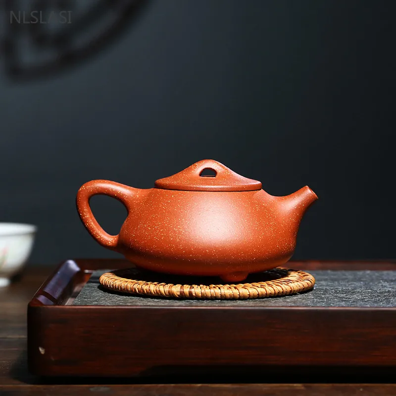 230ml Tradition Raw Ore Zisha Tea Pot Ball Hole Filter Stone Scoop Kettle Chinese Yixing Purple Clay Teapot Teaware Accessories