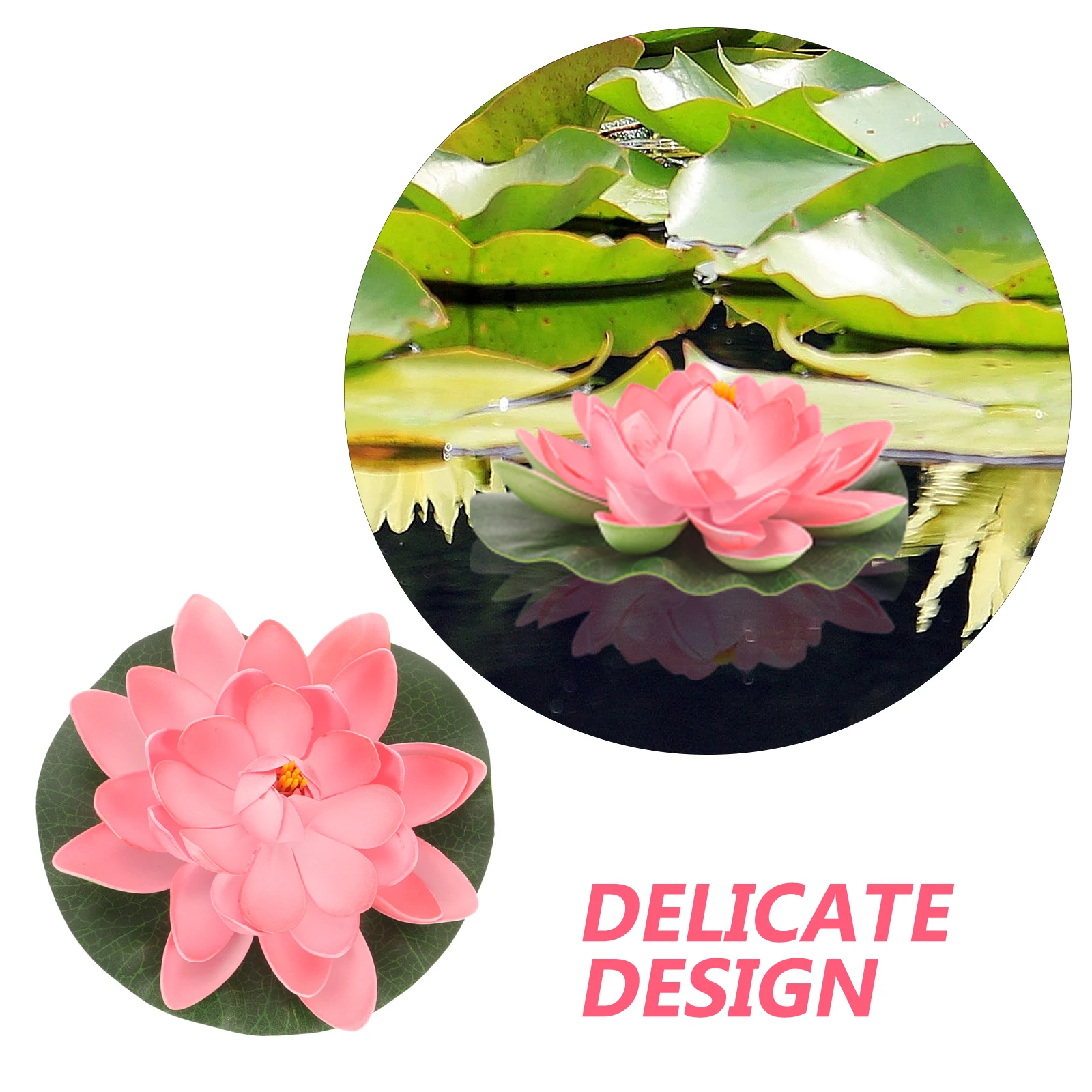 

4PCS Artificial Lotus Leaves Plants Floating Decor for Home Garden Pond Fish Tank Accessories Simulation Flowers Waterproof
