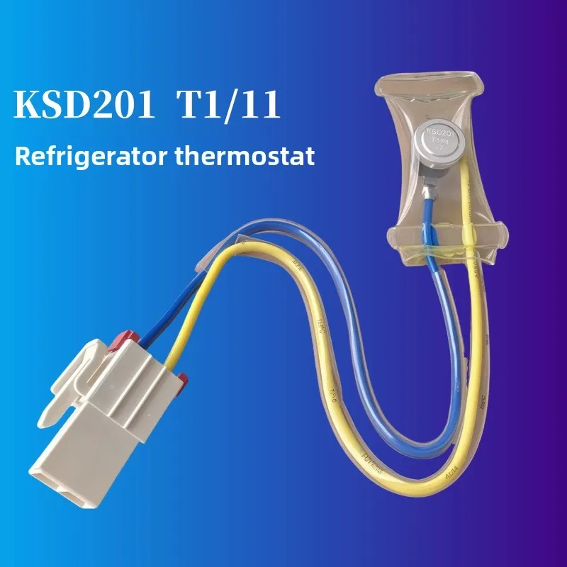 KSD201 T1/11 para refrigerador Rongsheng, termostato de descongelación, sensor de control de temperatura, dos cables-7