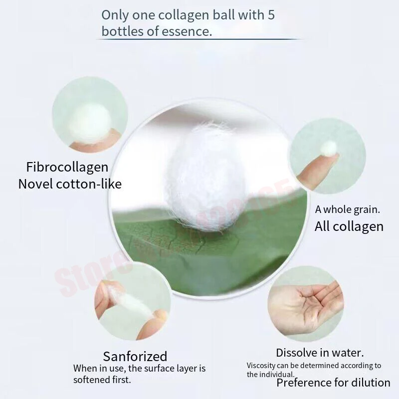 Pure Collagen Ball Natural Silk Protein Anti Aging Essence Firming Wrinkle Removal Korean Cosmetics Facial Serum