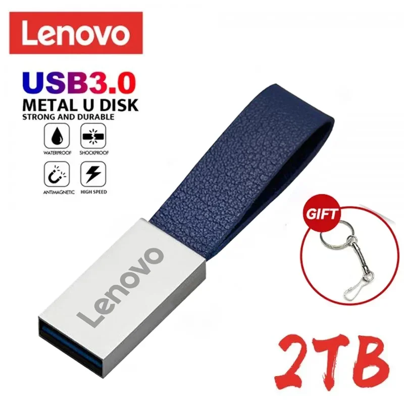 Lenovo U Disk 2TB USB 3.0 High Speed Pendrive 1TB Type-C Interface Mobile Phone Computer Mutual Transmission Portable USB Memory