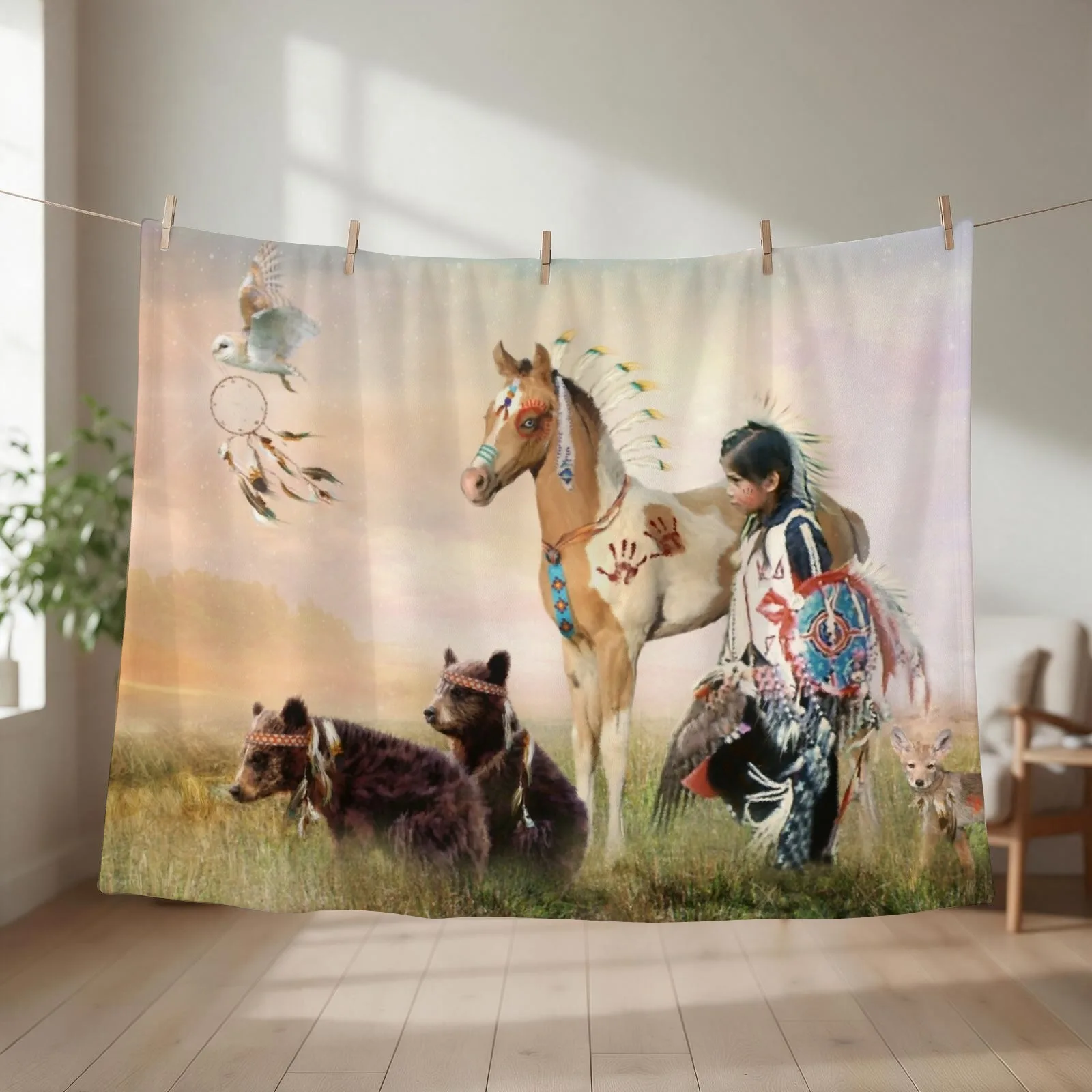 Little Warriors Throw Blanket heavy to sleep Extra Large Throw Flannel Multi-Purpose Blankets